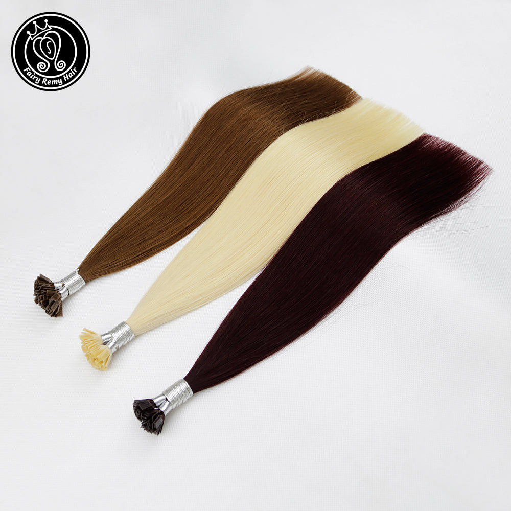 Keratin Flat Tip Remy Human Hair Extensions Pure Colour (18/20”) (50cm)