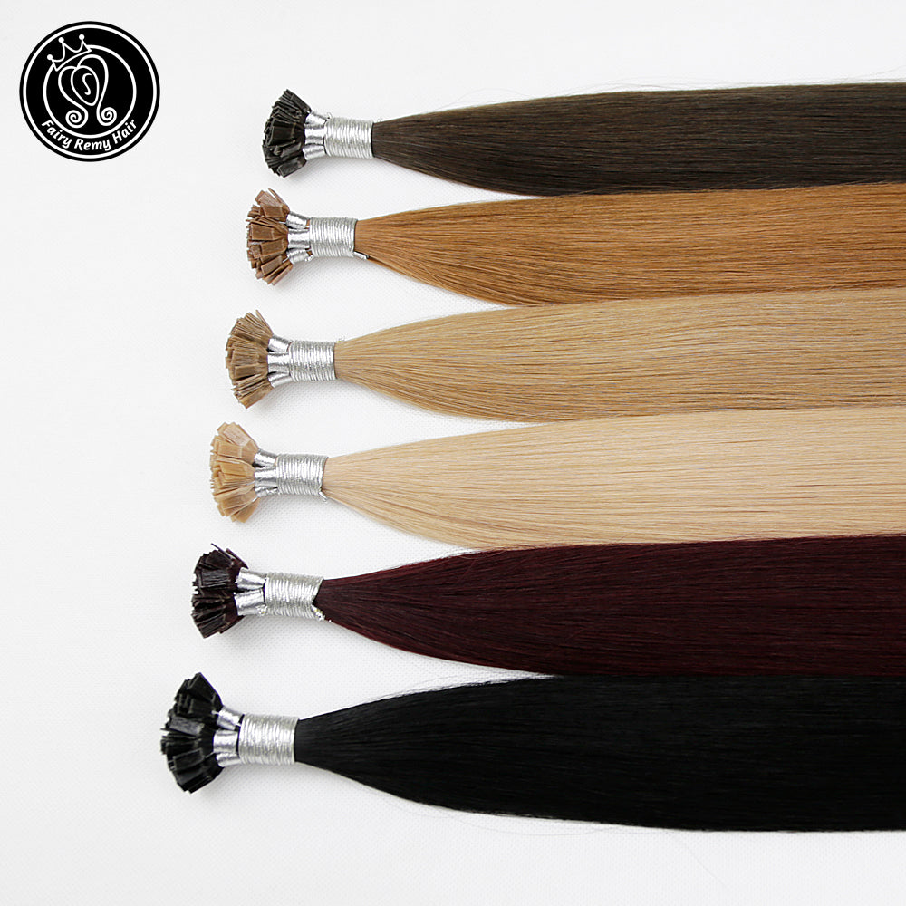 Keratin Flat Tip Remy Human Hair Extensions Pure Colour (22/24”) (60cm)