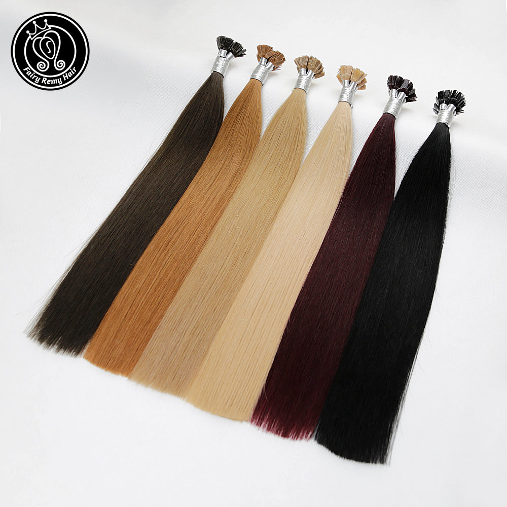 Keratin Flat Tip Remy Human Hair Extensions Mixed Colour (16/18”) (45c –  Fairy Remy Hair