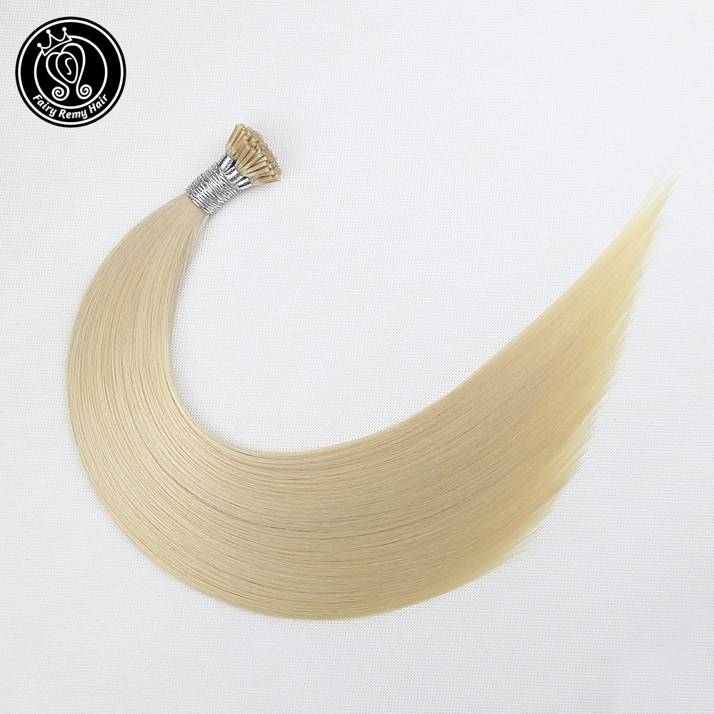 Keratin I Tip Remy Human Hair Extensions Pure Colour (16/18”) (45cm)