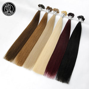 Keratin U Tip Remy Human Hair Extensions Mixed Colour (18/20”) (50cm)