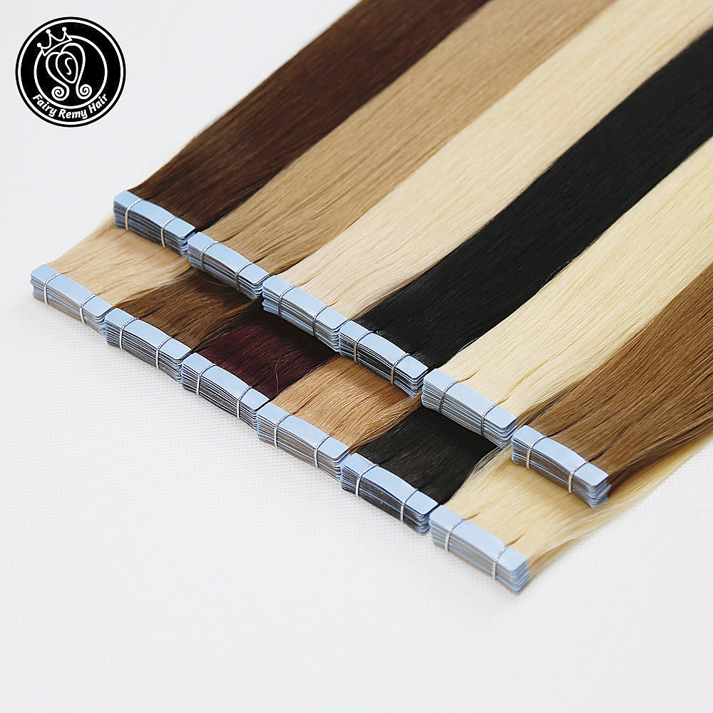 Tape In Remy Human Hair Extensions Pure Colour (22/24”) (60cm)