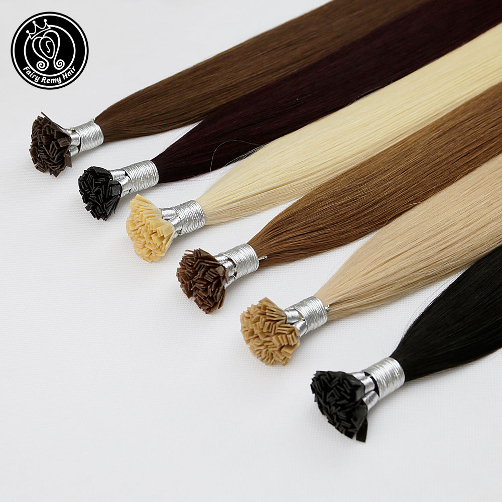 Keratin Flat Tip Remy Human Hair Extensions Pure Colour (16/18”) (45cm)